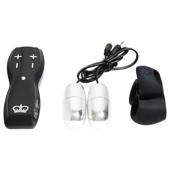 HOT Octopuss JETT - vīriešu vibrators ar 2 motoriem melns