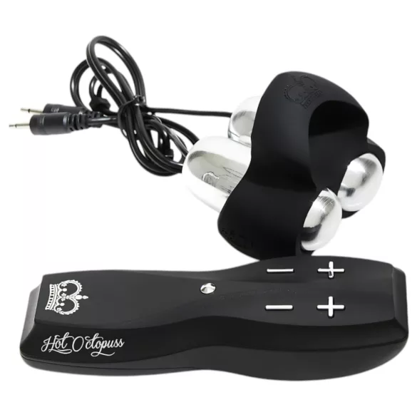 HOT Octopuss JETT - vīriešu vibrators ar 2 motoriem melns