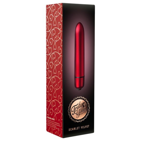 Scarlet Velvet - mini lūpu krāsas vibrators 10 režīmi sarkans