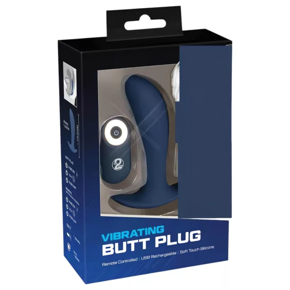 You2Toys - anālais vibrators ar tālvadību un akumulatoru zils