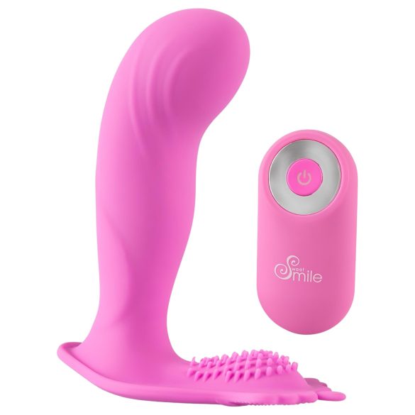 SMILE G-punkta biksītes - uzlādējams, tālvadāms vibrators (rozā)
