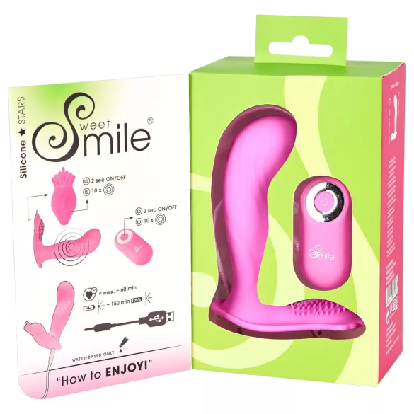 SMILE G‑Spot Biksītes - valkājams akumulatora, radiosignāla vibrators (rozā)
