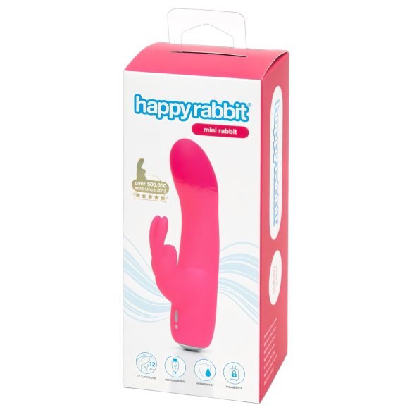 Happyrabbit mini vibrators trušu ausīm, uzlādējams, rozā