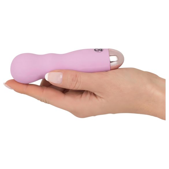 Cuties Mini Rose - vibrators sievietēm uzlādējams viļņveida rozā