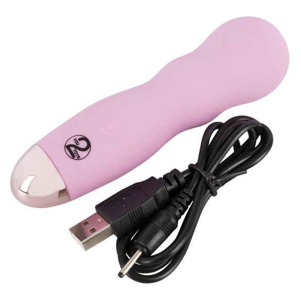 Cuties Mini Rose - vibrators sievietēm uzlādējams viļņveida rozā