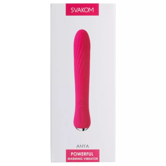 Svakom Anya - uzlādējams sildošs vibrators stienis sarkans