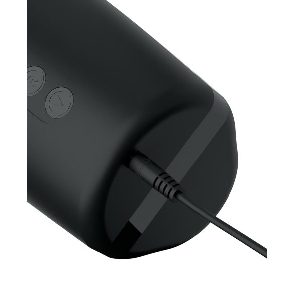 PDX Elite masturbators ar sūkšanas un kustību funkciju melns