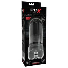   PDX Elite Extender Pro - akumulatora sūcēj-rezonējoša vagīna (melna)