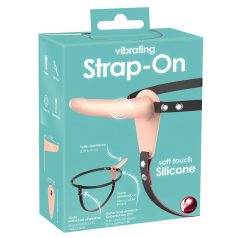   You2Toys - strap-on vibrators akumulatora, uzliekams, miesas krāsas