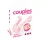 Couples Choice - pāru vibrators ar 2 motoriem rozā