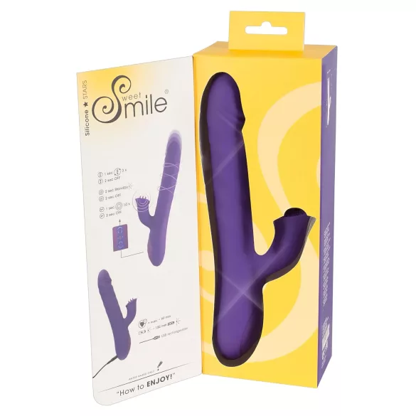 Smile Pearl - vibrators ar pērlītēm, violets