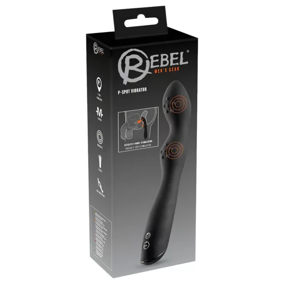 Rebel prostatas vibrators vīriešiem ar 2 motoriem melns