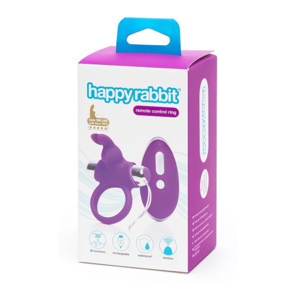 Happyrabbit - akumulatora bezvadu dzimumlocekļa gredzens (violets-sudrabs)