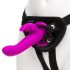 Happyrabbit strap-on vibrators ar trušu ausīm, violets