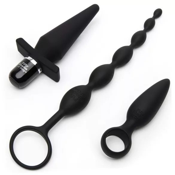 Fifty Shades of Grey anālais komplekts 4in1 melns