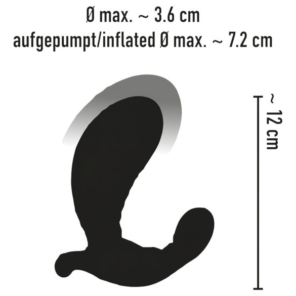 You2Toys - radiovadāms uzpūšams vibrators melns