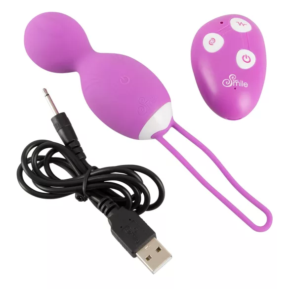 SMILE vibrējošā olas rotaļlieta ar rotējošu funkciju, violeta