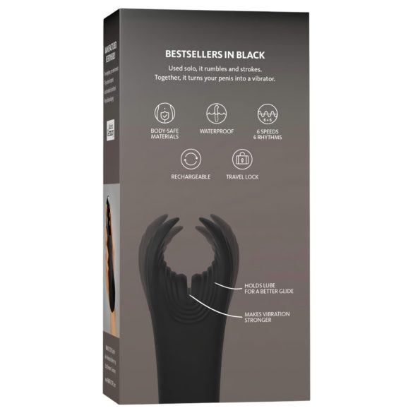 Fun Factory Manta - galviņas vibrētājs (melns)