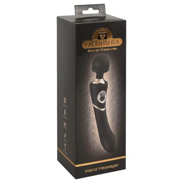 Cleopatra Wand - vibrējošs masāžas vibrators ūdensizturīgs uzlādējams melns