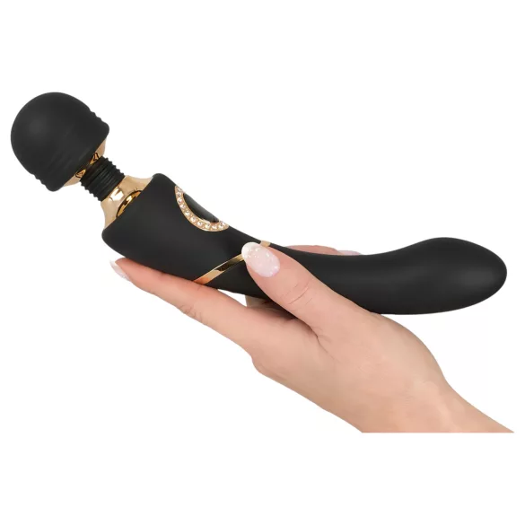 Cleopatra Wand - vibrējošs masāžas vibrators ūdensizturīgs uzlādējams melns