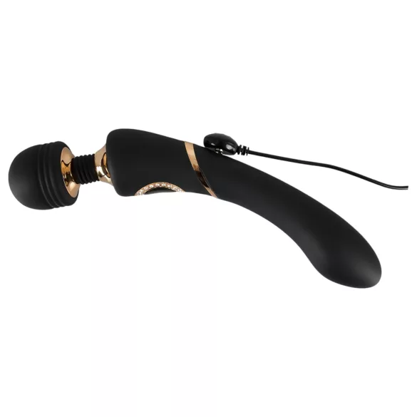 Cleopatra Wand - vibrējošs masāžas vibrators ūdensizturīgs uzlādējams melns