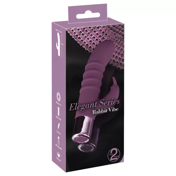 Rabbit Vibe - uzlādējams truša vibrators ar klitora stimulatoru lilla krāsā