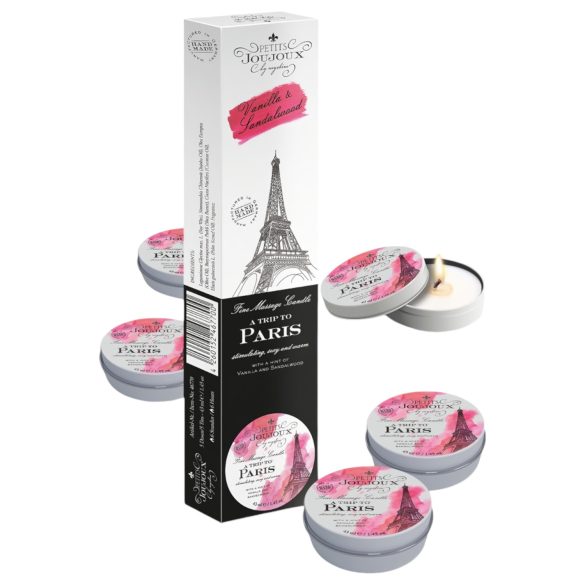 Petits Joujoux Paris - masāžas svece vaniļa-sandelkoks 5x43ml
