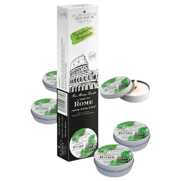 Petits Joujoux masāžas svece greipfrūtu-bergamotes aromāts 5x43ml