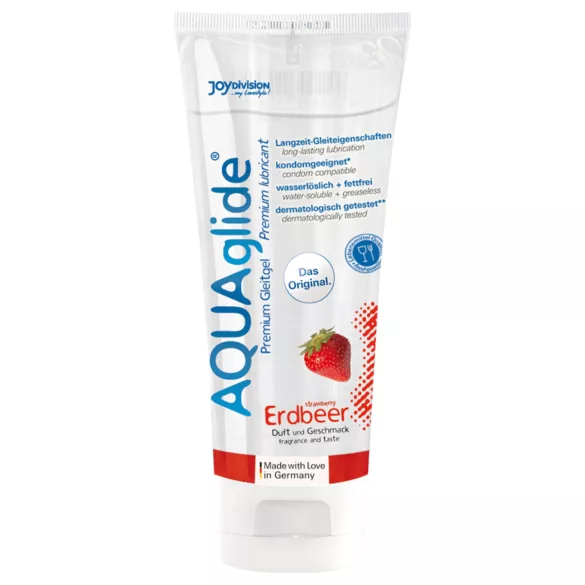 AQUAglide - ūdens bāzes lubrikants ar zemeņu garšu 100ml