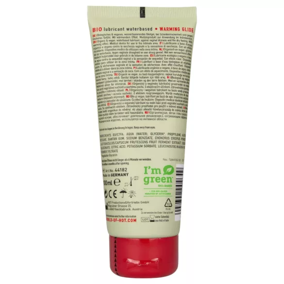 HOT BIO sildošs vegānisks lubrikants 100ml