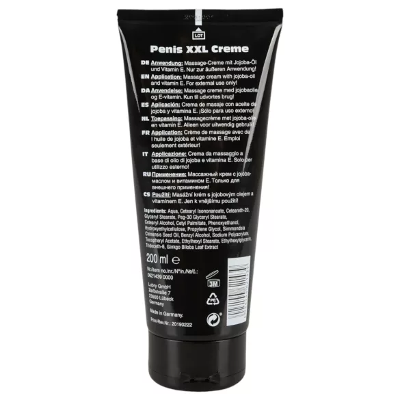 Penis XXL - intīmais krēms vīriešiem - 200ml