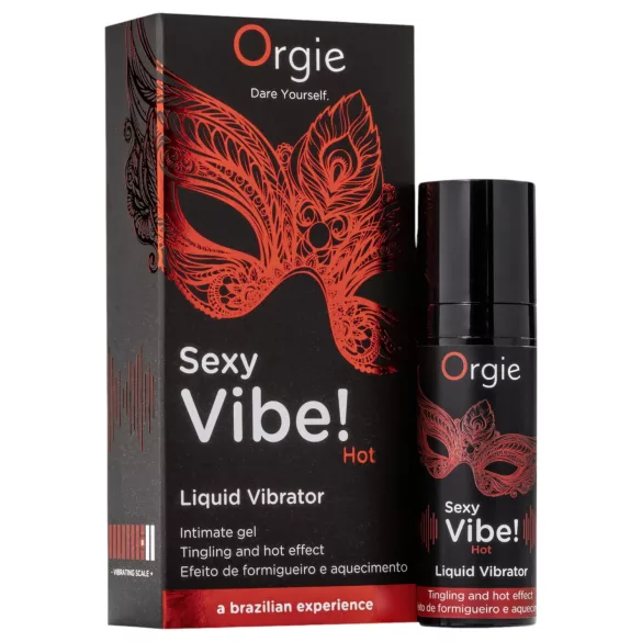 Orgie šķidrais vibrators ar zemeņu garšu un sildošu efektu 15ml