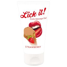Lick it! - ēdams lubrikants 2in1 ar zemeņu garšu 50ml