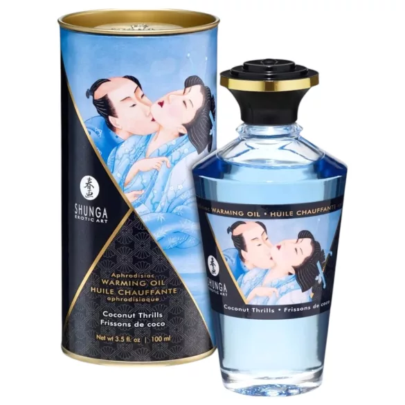 Shunga - masāžas eļļa sildoša ar kokosriekstu 100ml