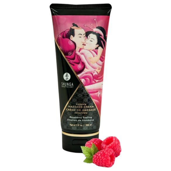 Shunga - masāžas krēms ar aveņu aromātu 200 ml