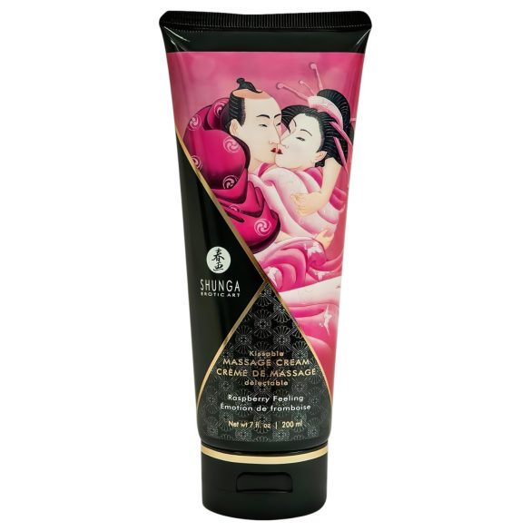 Shunga - masāžas krēms ar aveņu aromātu 200 ml