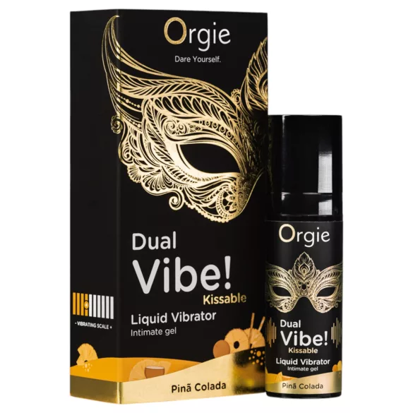 Orgie Dual Vibe! - šķidrais vibrators - Pinã Colada (15 ml)