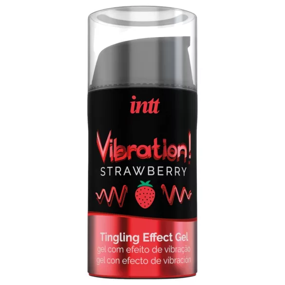 Intt vibrējošs lubrikants ar zemeņu garšu 15 ml
