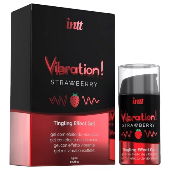 Intt vibrējošs lubrikants ar zemeņu garšu 15 ml