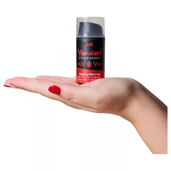 Intt vibrējošs lubrikants ar zemeņu garšu 15 ml