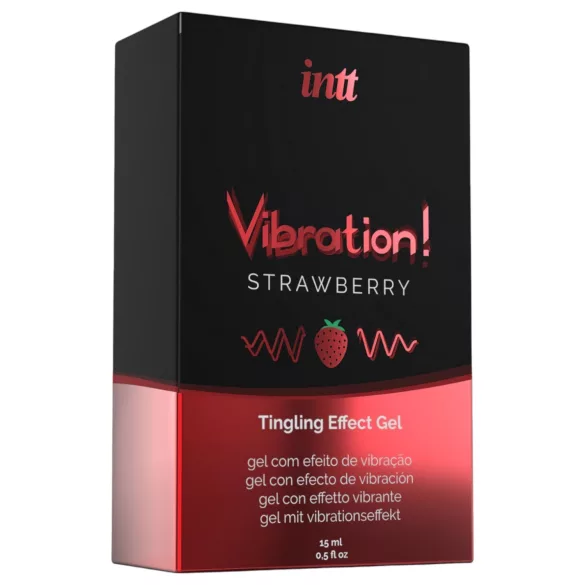 Intt vibrējošs lubrikants ar zemeņu garšu 15 ml