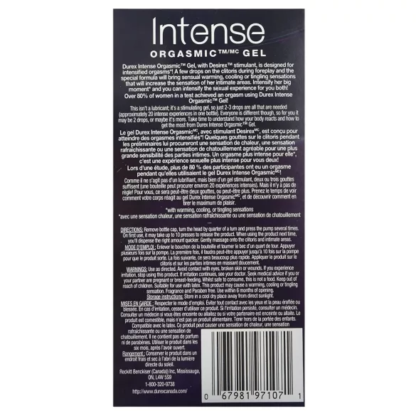 Durex Intense - stimulējošs intīmais gels sievietēm 10ml