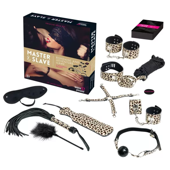 tease & please - Master & Slave - premium BDSM piedzīvojumu komplekts pāriem (13 daļās)