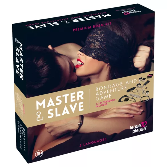 tease & please - Master & Slave - premium BDSM piedzīvojumu komplekts pāriem (13 daļās)