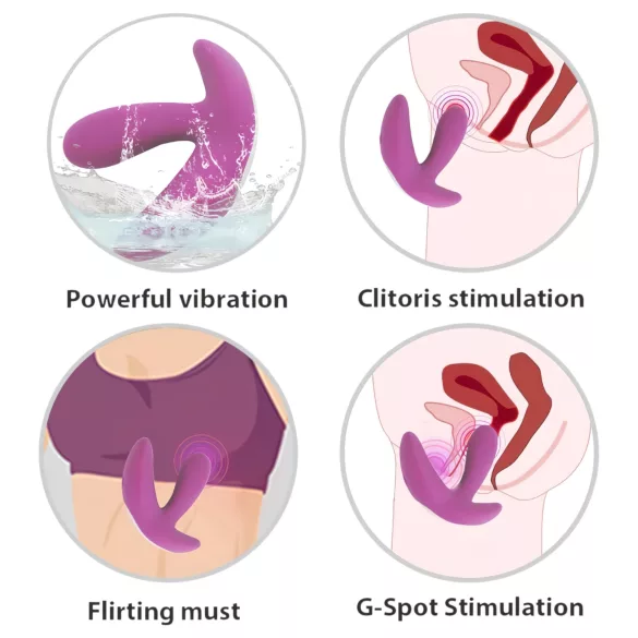 Cotoxo prostatas vibrators ar tālvadību, violets