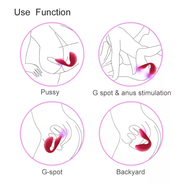 Cotoxo Cupid 2 - pāru vibrators ar tālvadību sarkans