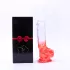 Sunfo - dildo ar piesūcekni un sēkliniekiem 21cm caurspīdīgs-sarkans