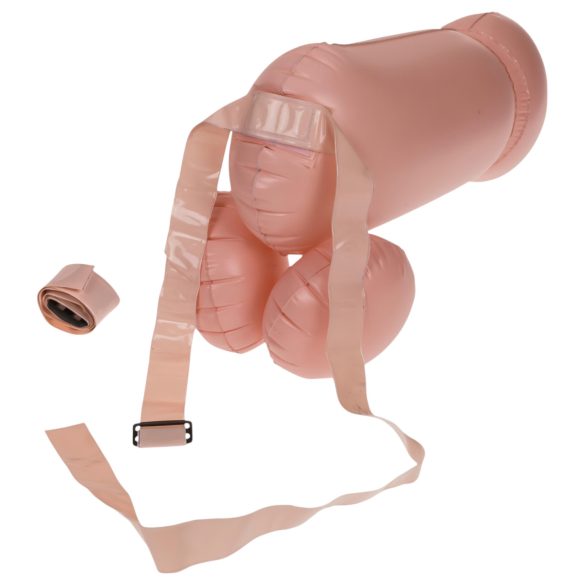 Cock Fighting - felfūjams piesprādzējams dildo naturāls