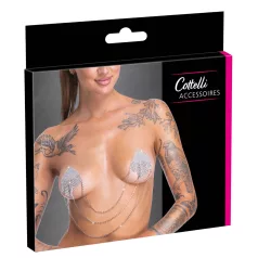 Cottelli - krūšu uzlīmes ar ķēdīti sudraba krāsā