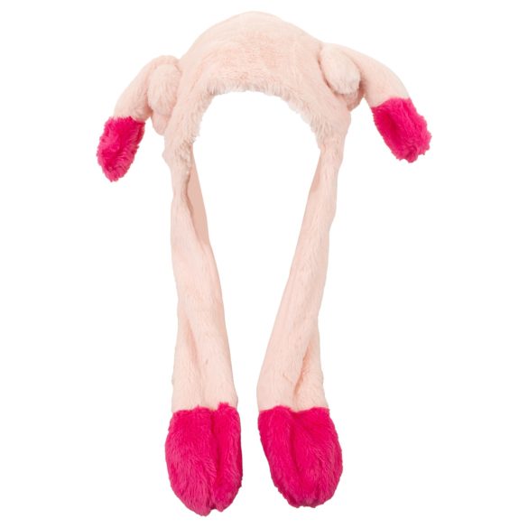 Ausu cepure ar kustīgām ausīm - rozā